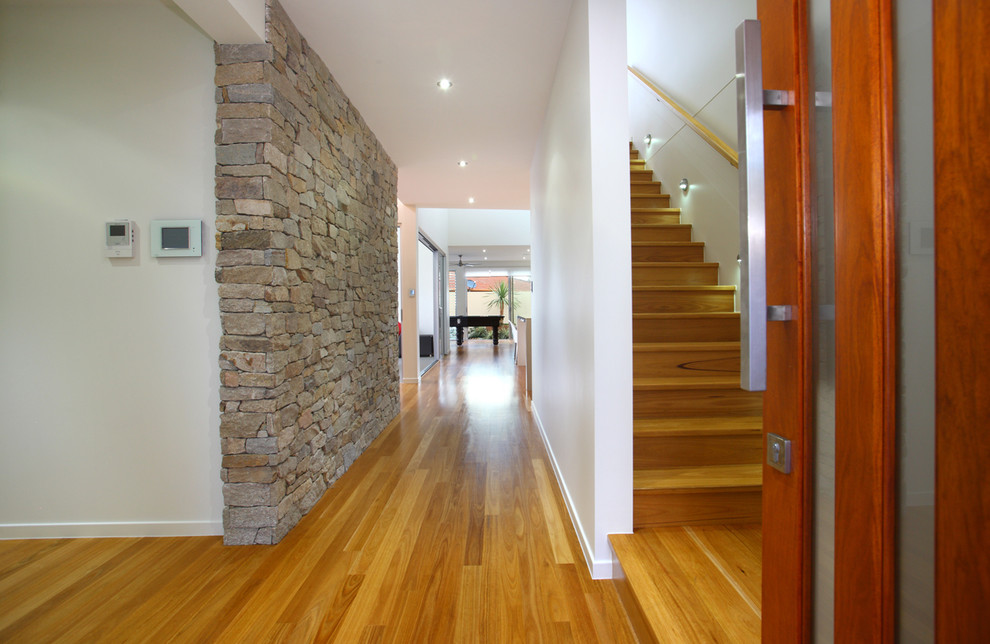 Inspiration for a contemporary entryway remodel in Brisbane