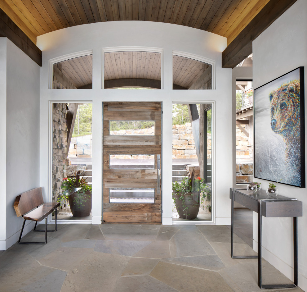 Design ideas for a rustic entrance in Other.