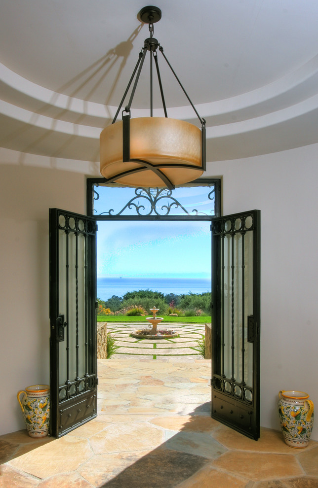 Tuscan entryway photo in Santa Barbara