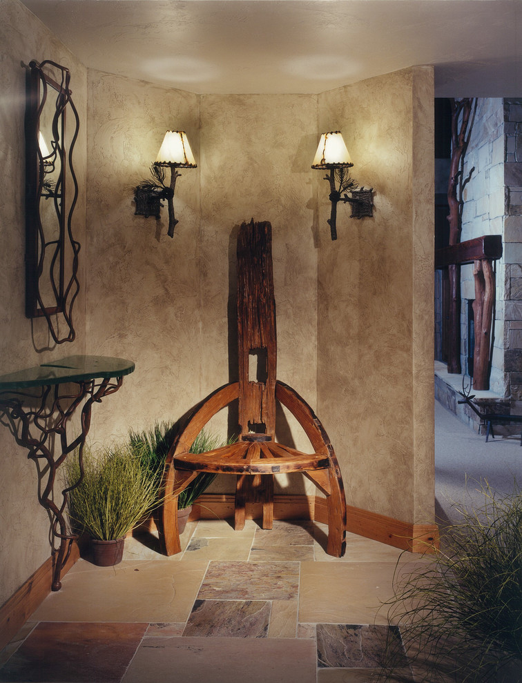 Inspiration for a rustic entrance in Salt Lake City.