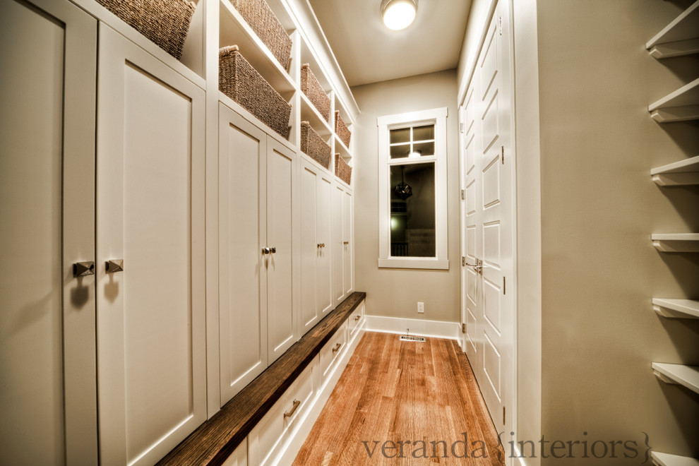 Mud Room with built-in lockers - Contemporary - Entrance - Calgary - by ...