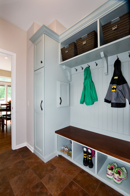 Laundry chute in upstairs hallway - Transitional - Hall