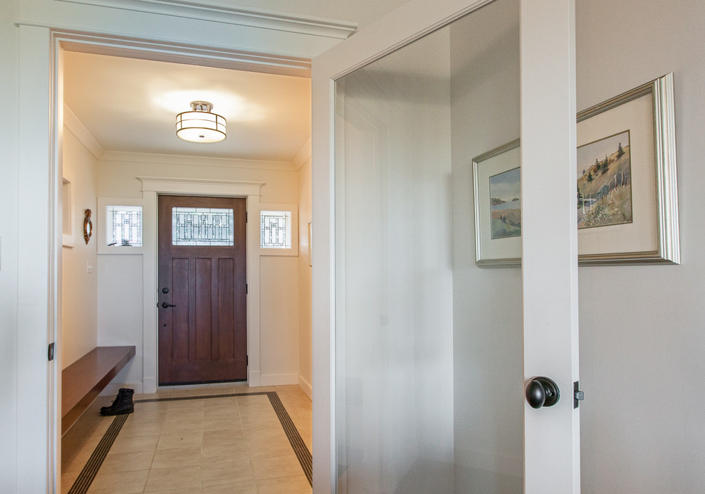 Example of a transitional entryway design in Other