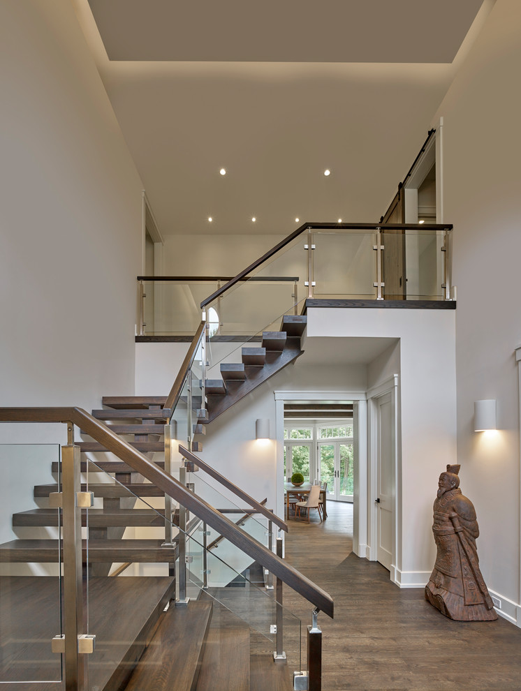 This is an example of an expansive classic staircase in New York.