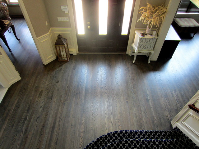 Red Oak Refinished With Driftwood Stain, Driftwood Stain Color Hardwood Floors