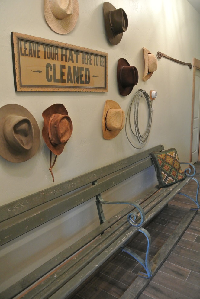 New Meadows Cabin Rustic Entry Boise by Judith Balis Interiors