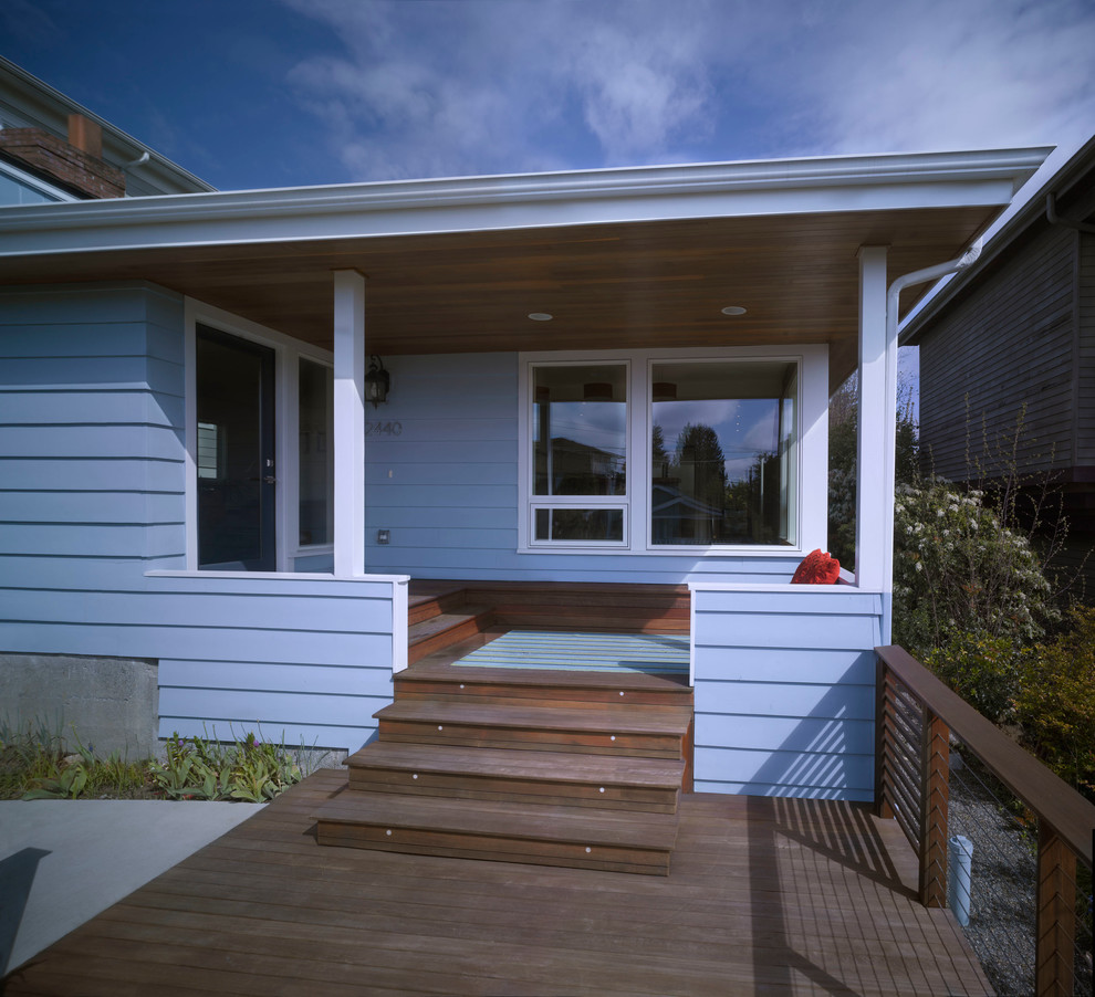 Mittelgroße Moderne Haustür mit Einzeltür und Haustür aus Glas in Seattle