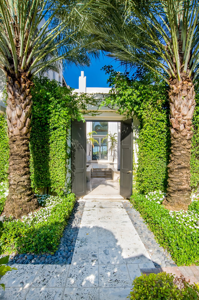 This is an example of a world-inspired entrance in Miami.