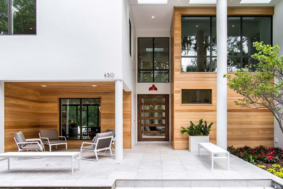 Moderne Haustür mit Einzeltür und Haustür aus Glas in Orlando