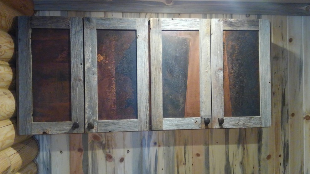 Foto di un piccolo ingresso con anticamera rustico con pareti beige