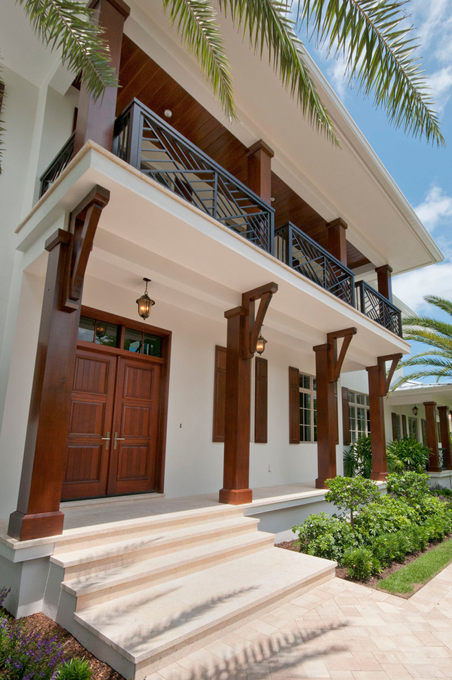 Island style entryway photo in Miami