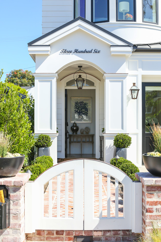 Example of a beach style entryway design in Orange County