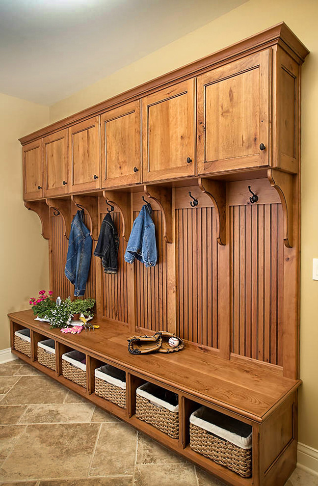 Organized Mud Room Custom Wood Products Traditional Entry