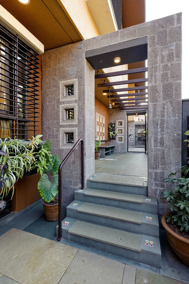 'OutsideIn' Courtyard House Indian Entry Pune by TAO Architecture Pvt. Ltd. Houzz