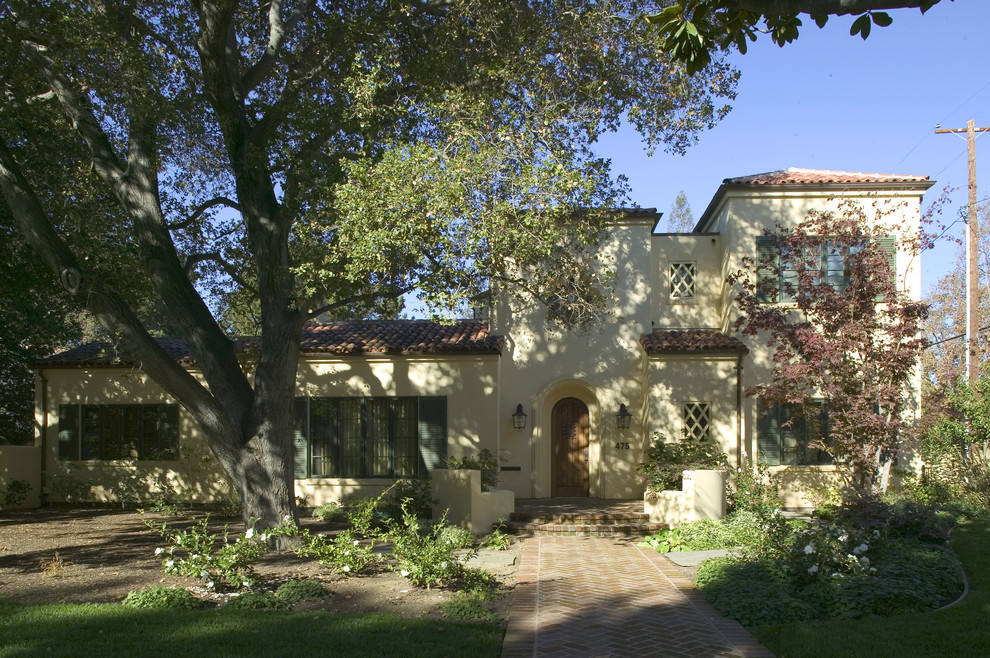 Palo Alto Mediterranean Custom Home Mediterranean Entry San