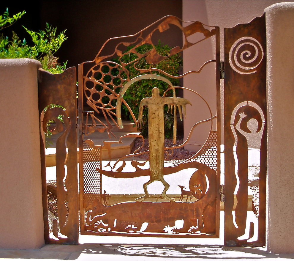 Inspiration for a medium sized modern front door in Phoenix.