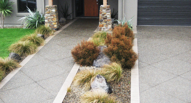 Design ideas for a contemporary entrance in Christchurch.