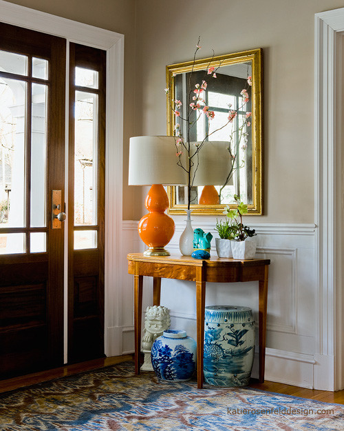 Inspiration for an eclectic entryway remodel in Boston