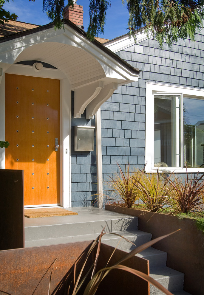 Inspiration for a contemporary entryway remodel in Seattle