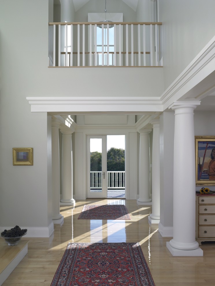 Example of a beach style entryway design in Boston
