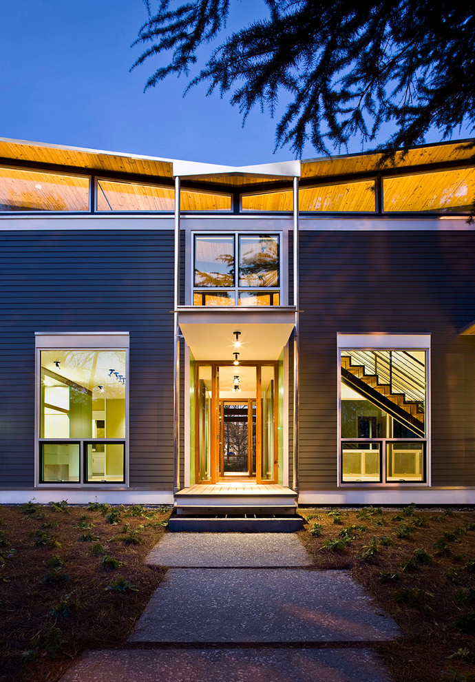 Mittelgroße Moderne Haustür mit Einzeltür und Haustür aus Glas in Atlanta