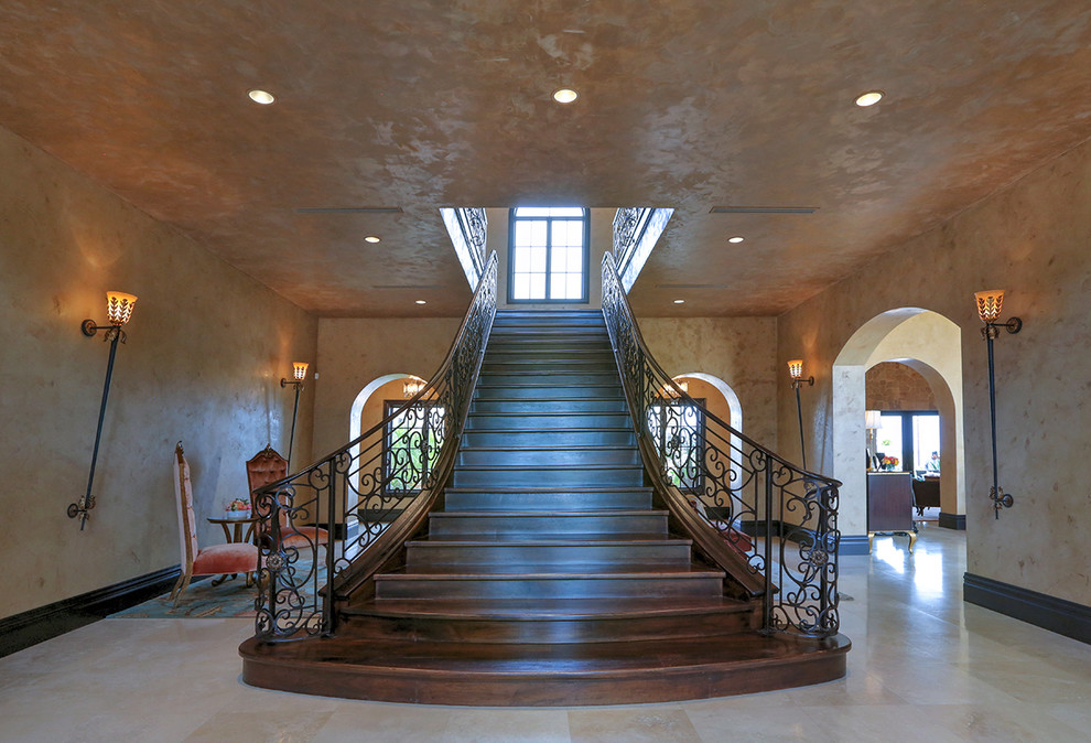 Inspiration for an expansive mediterranean staircase in Austin.