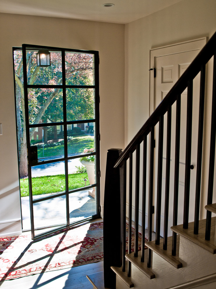 Inspiration for a contemporary entryway remodel in Charlotte