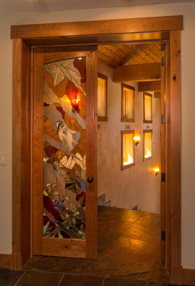 This is an example of a rustic entrance in Denver.
