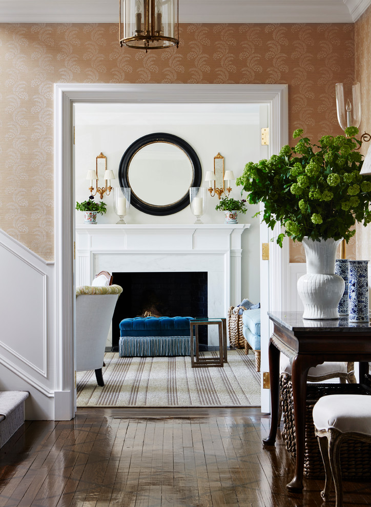 Photo of a medium sized classic foyer in New York.