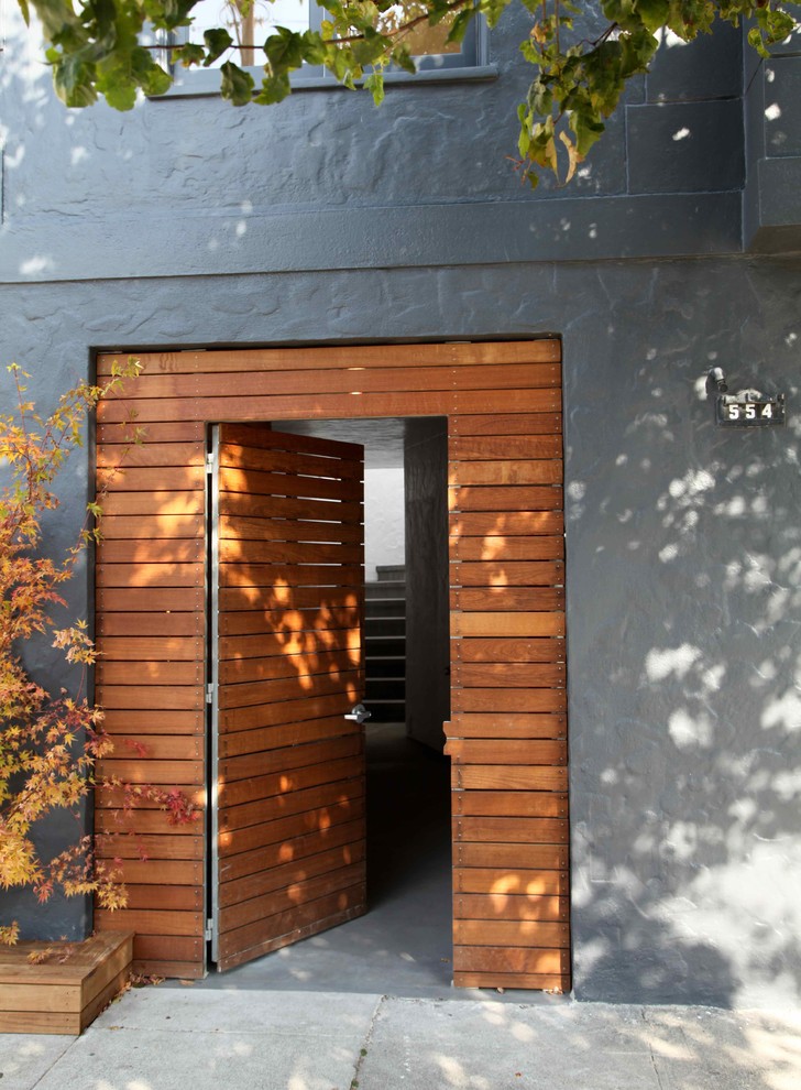 Example of a trendy single front door design in San Francisco