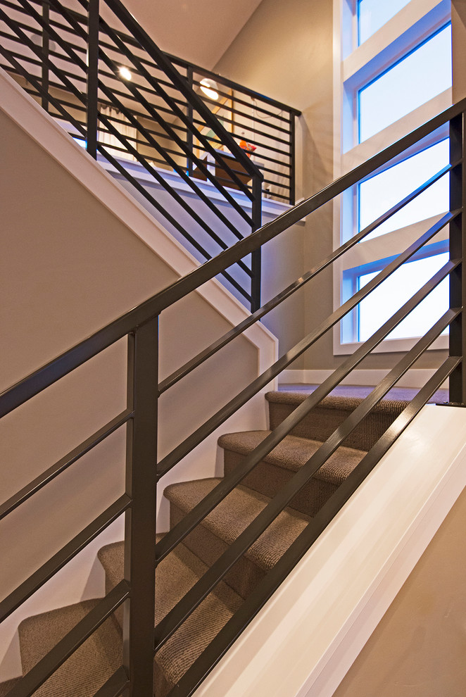 Contemporary staircase in Salt Lake City.