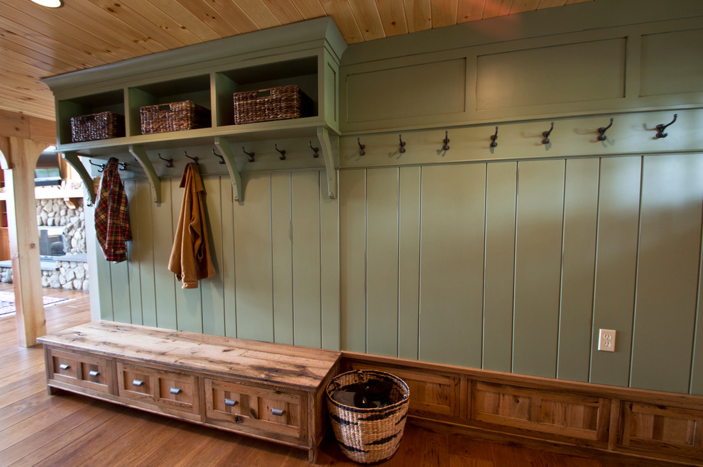 Schroon Lake Kitchen and Mudroom Craftsman Entry Boston by