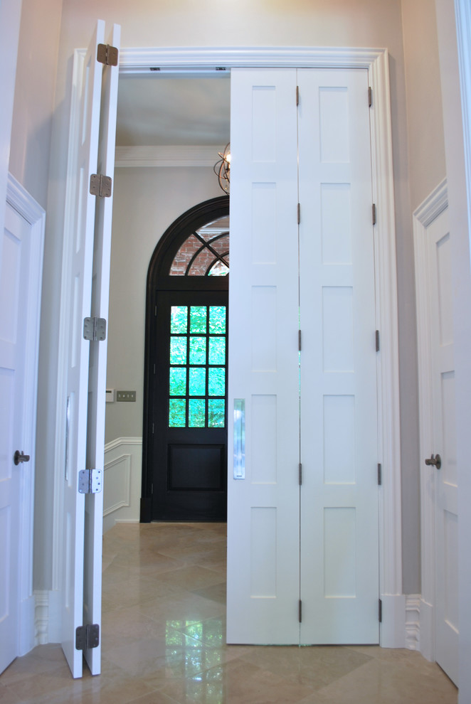 Shaker bifold doors Transitional Entry Dallas by Renovations