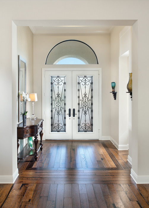 Inspiration for a mediterranean entryway remodel in Miami
