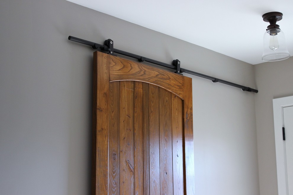 Sliding barn door detail Industrial Entry Philadelphia by CDH