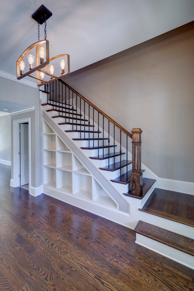 Large traditional staircase in Atlanta.