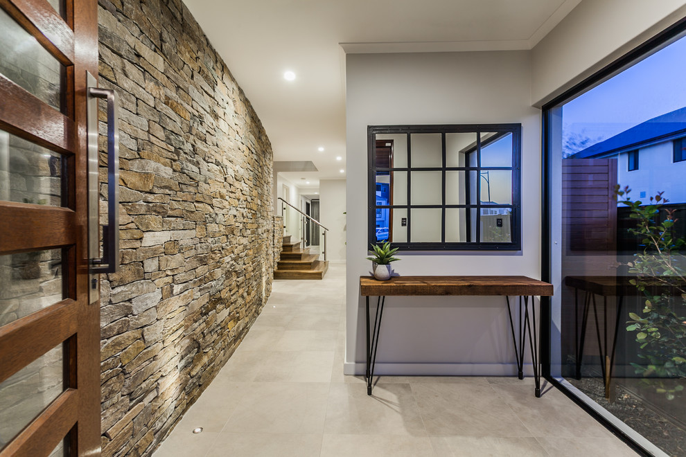 Photo of a rustic hallway in Perth with white walls.