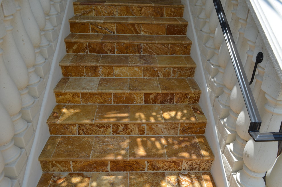 Inspiration for a mediterranean staircase remodel in Tampa