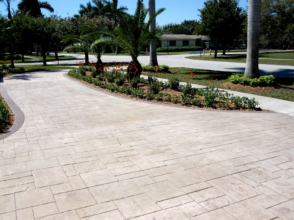 Stamped Concrete Rustic Entry Miami By Miamicrete Inc Ideas Designs Constructions Houzz