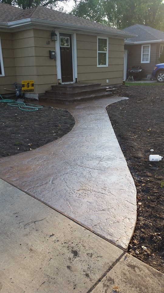 Stamped Concrete Stairs and Walkway Traditional Entry Other by
