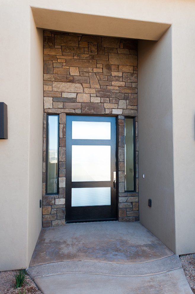 Design ideas for a contemporary entrance in Other.