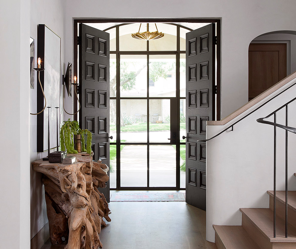 Inspiration for a mediterranean entryway remodel in Austin