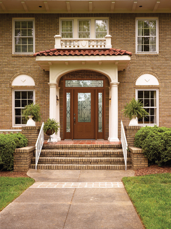 Stylish & Stained Wood Grain Doors Southwestern Entry Other Houzz