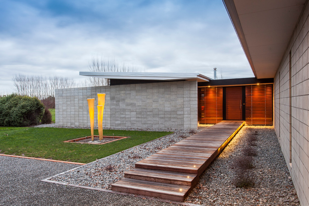 This is an example of a contemporary entrance in Christchurch.
