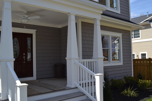 tapered porch posts - Traditional - Entrance - Huntington - by Arthur ...