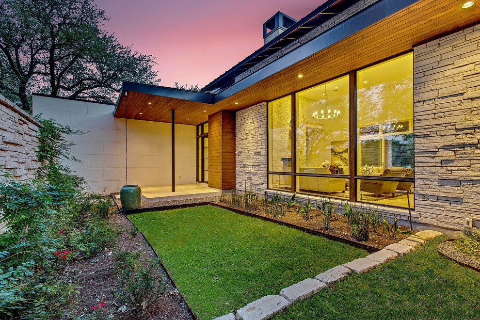 Inspiration for a modern entryway remodel in Austin