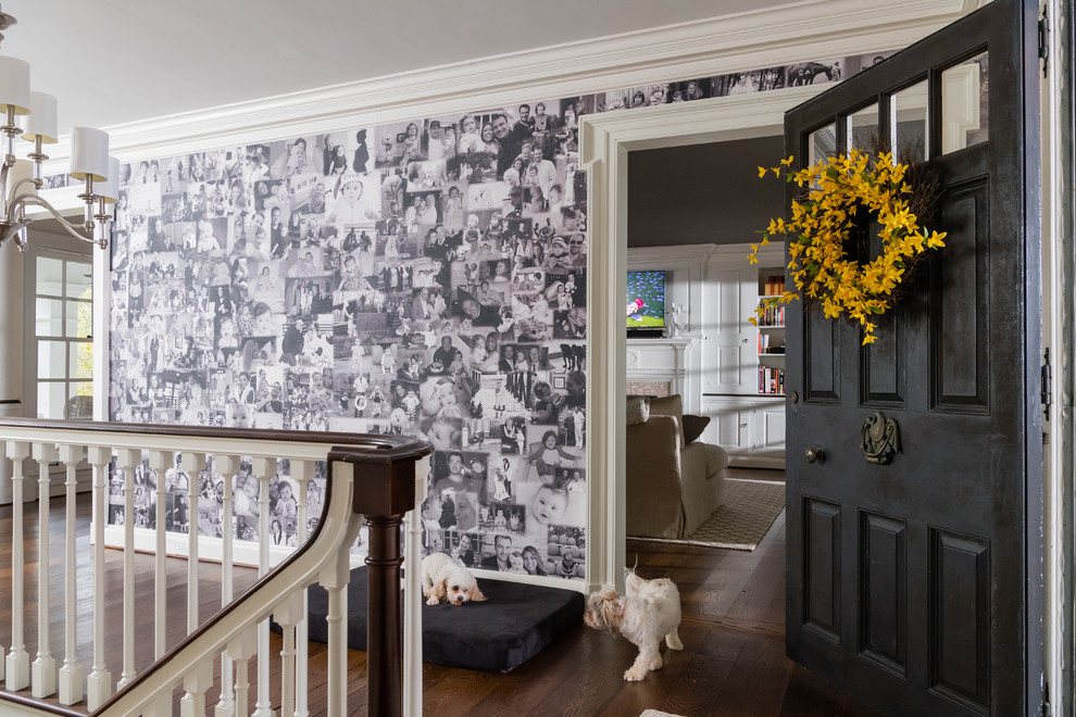 Inspiration for a transitional entryway remodel in Cleveland