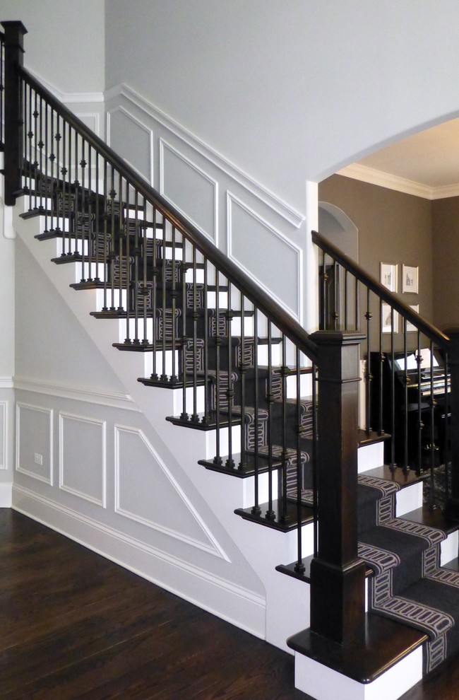 Timber Creek Lane Transitional Staircase Chicago by Jamie Crose