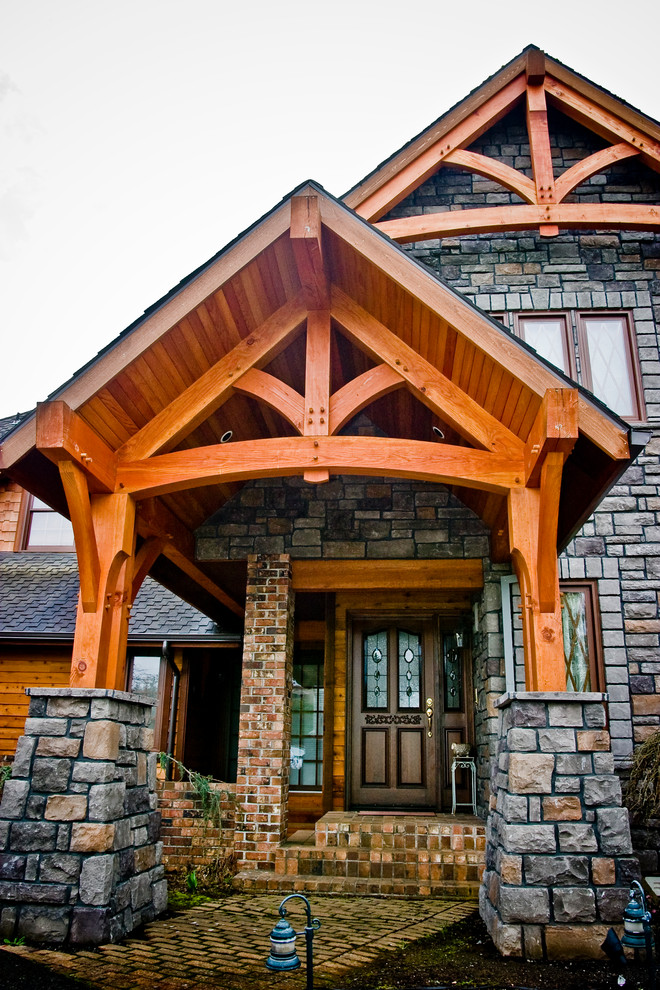 Timber Framed Entryways Showcase Craftsman Entry Portland by