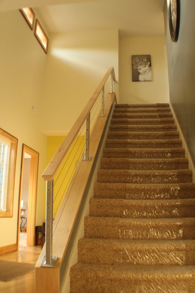 Inspiration for a craftsman staircase remodel in Denver